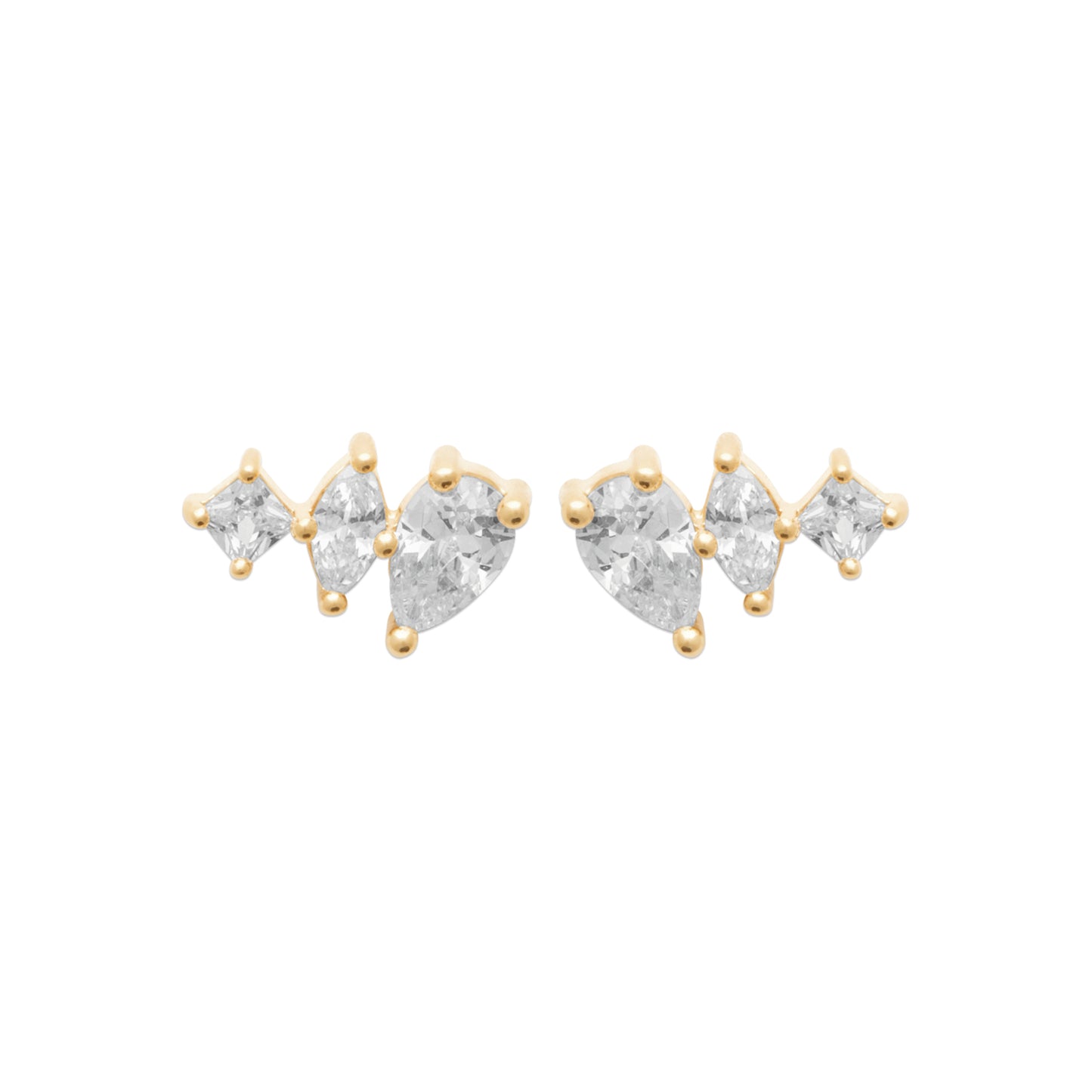 Boucles d'oreilles - Éclat Céleste - Plaqué Or