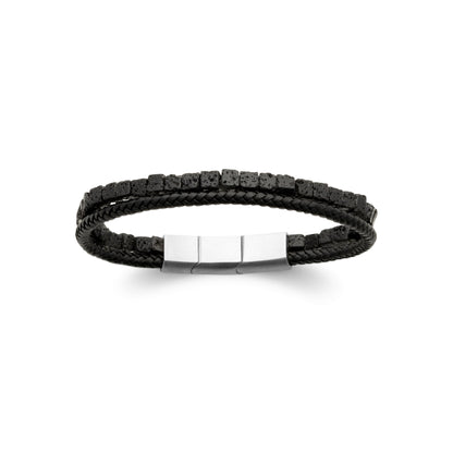 Bracelet Double - Pierre de Lave