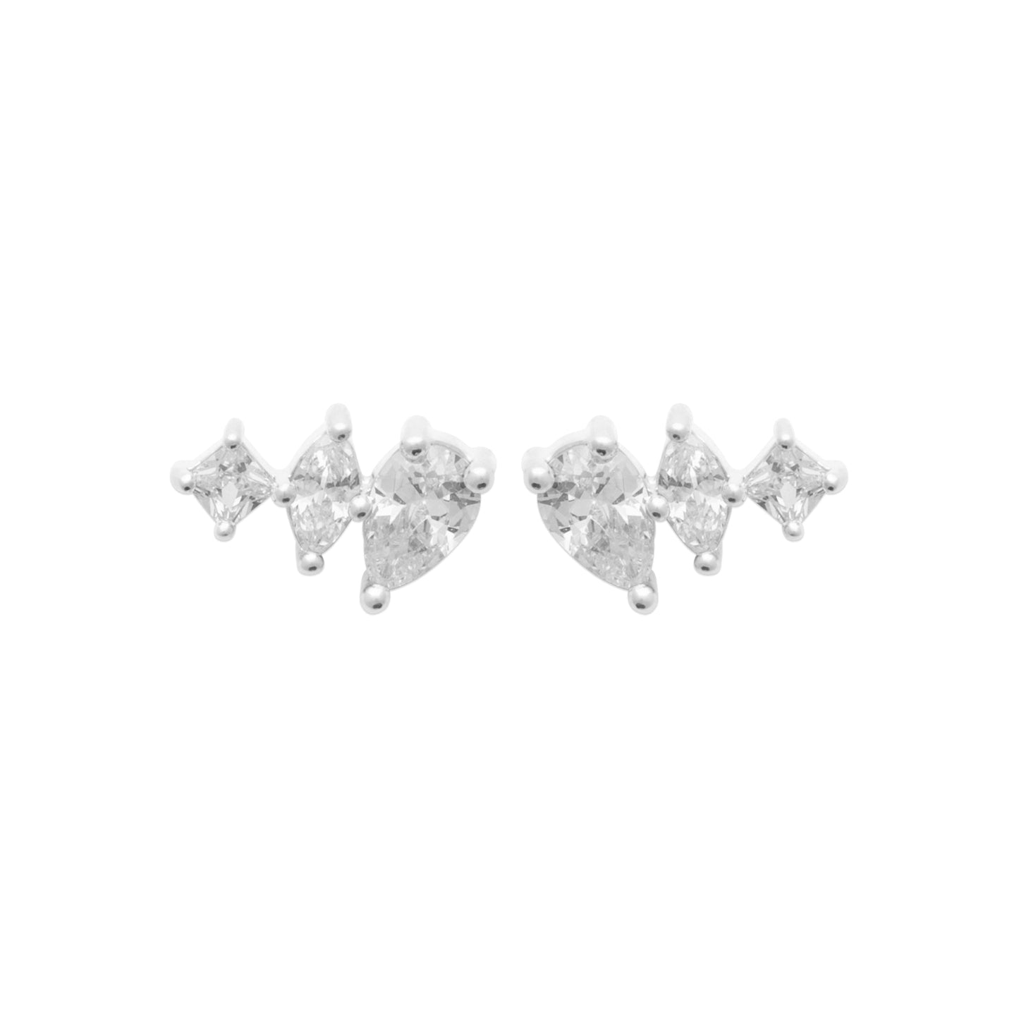 Boucles d'oreilles - Éclat Céleste - Argent Rhodié