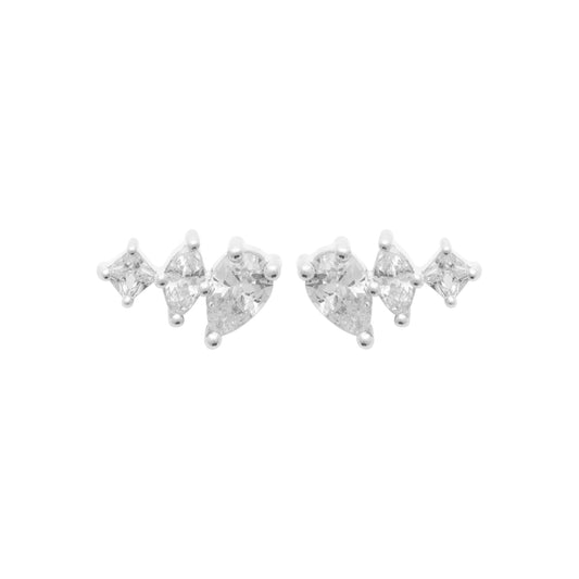 Boucles d'oreilles - Éclat Céleste - Argent Rhodié