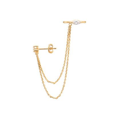 EAR CUFF - Pureté Lumineuse - Double - Plaqué Or