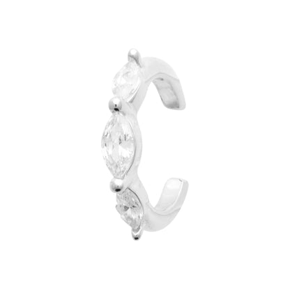 EAR CUFF - Pureté Lumineuse - Argent Rhodié