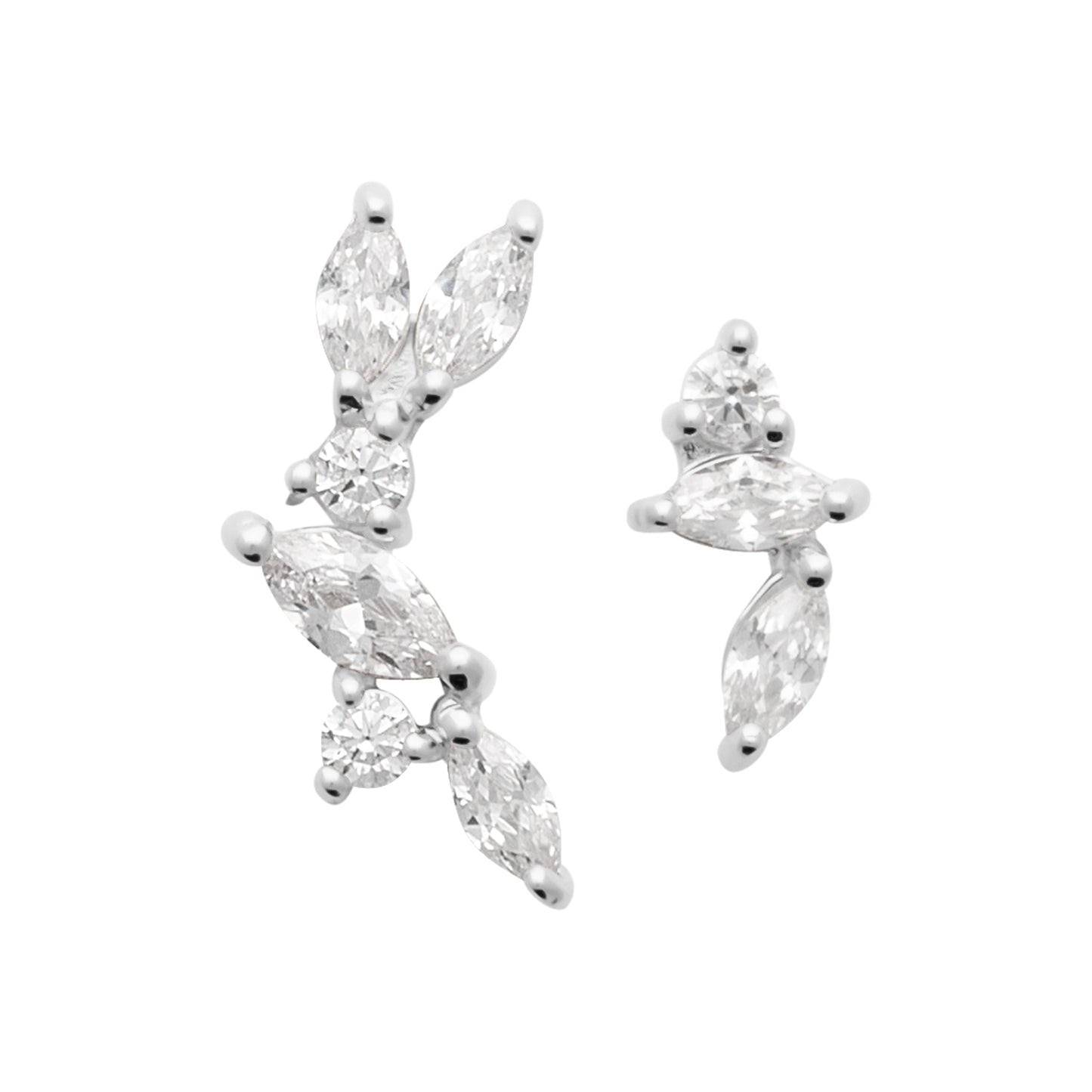 Boucles d'oreilles - Pureté Lumineuse - Argent Rhodié