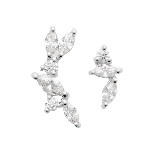 Boucles d'oreilles - Pureté Lumineuse - Argent Rhodié