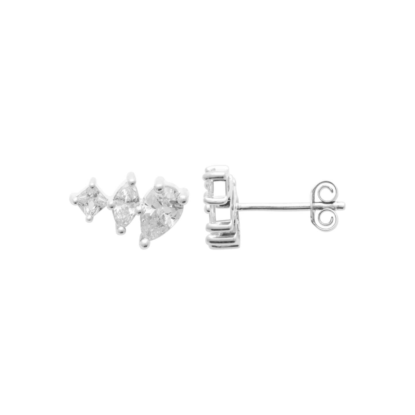 Boucles d'oreilles - Éclat Céleste - Argent Rhodié